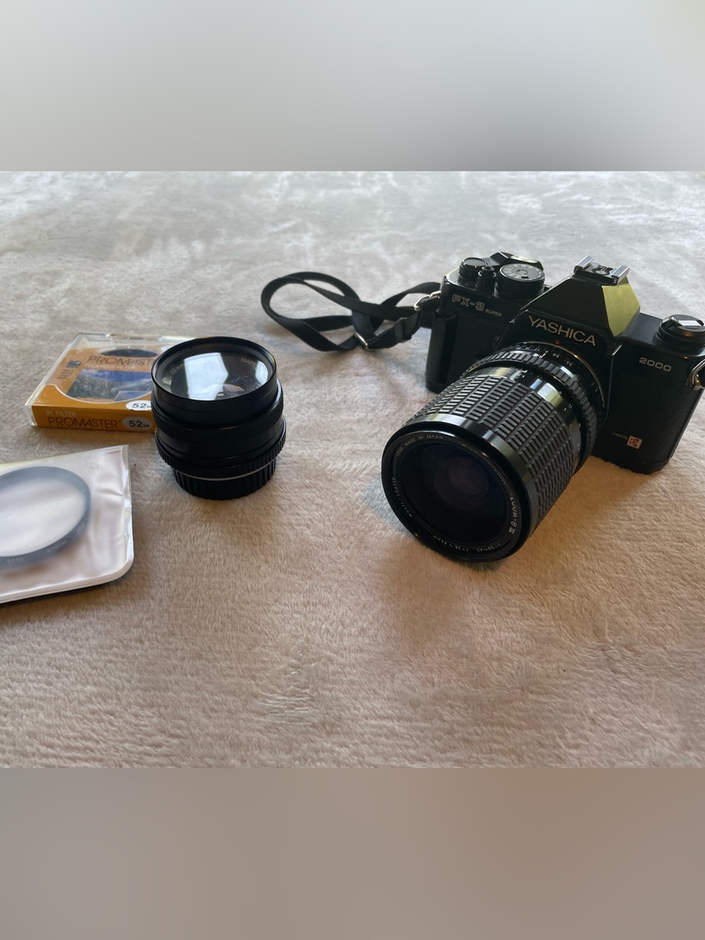 Yashica FX-3 Super 2000 SLR Film Camera With Two Lenses & Accessories Japan